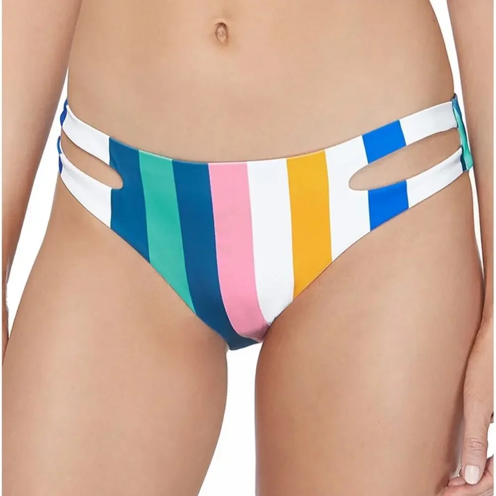 Raisins NAVY Juniors' Striped Bikini Swim Bottom